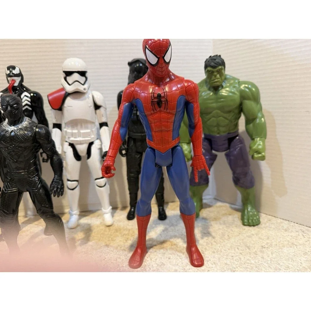 Marvel Star Wars 12” Action Figure Lot 7pc Spider-Man Hulk Venom Iron Man